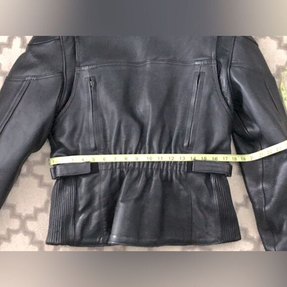 Fox Creek Black Leather Performance Bikercore Streetwear Motorcycle Jacket L - Picture 15 of 16